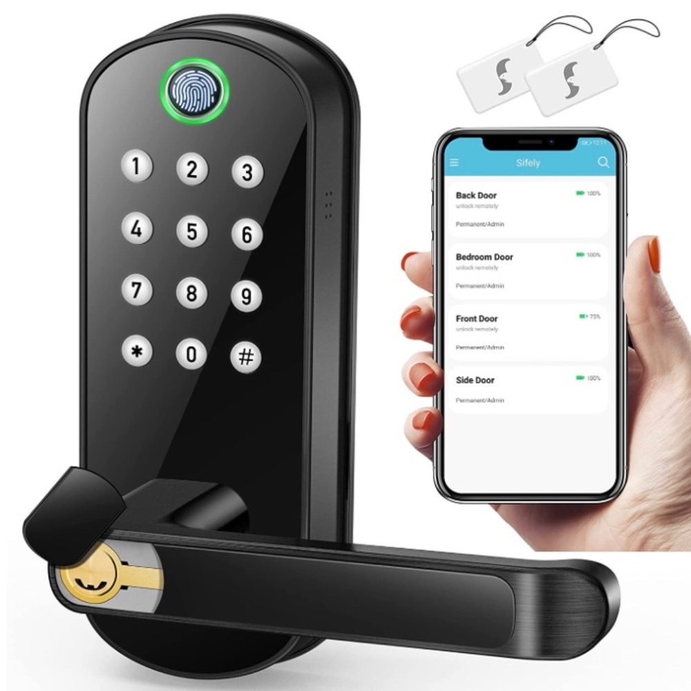 Smart Lock, Keyless Entry Door Lock new in box Black